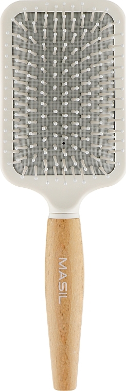 Anti Static Hair Brush - Masil Wooden Paddle Brush — photo N1