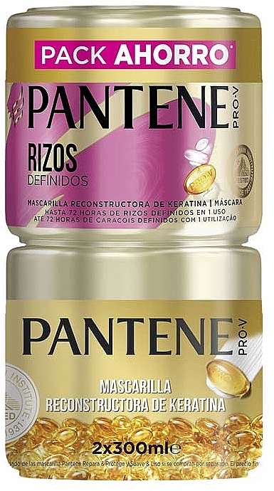 Set - Pantene Pro-V Defined Curls Keratin Reconstructive Mask (hair/mask/2x300ml) — photo N1