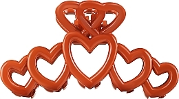 Fragrances, Perfumes, Cosmetics Claw Clip, FA-5677, hearts, terracotta - Donegal