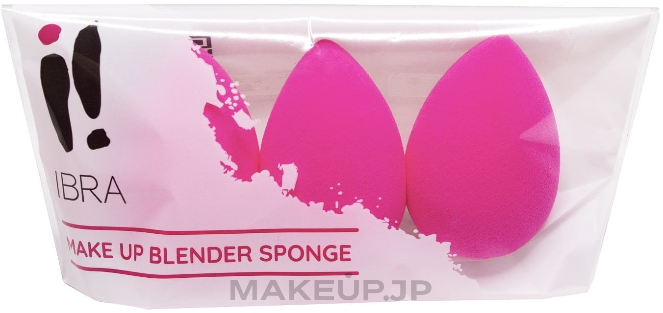 Makeup Sponge Set, 3 pcs, pink - Ibra Make Up Blender Sponge Pink — photo 3 szt.