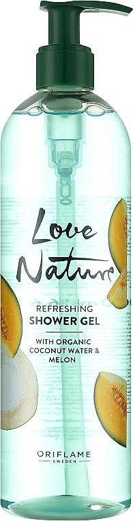 Energizing Shower Gel with Organic Coconut Water & Melon - Oriflame Love Nature Organic Coconut Water & Melon Shower Gel — photo N1