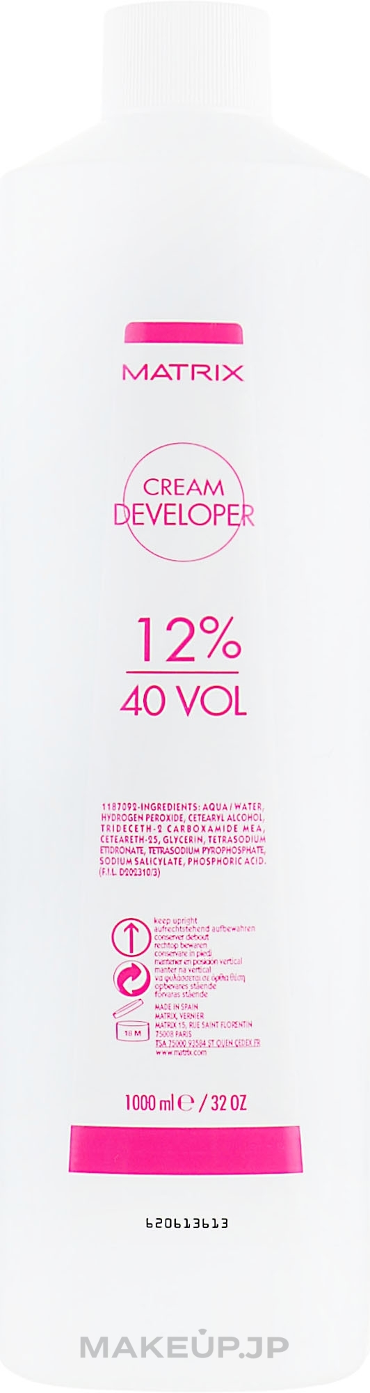 Oxidant Cream - Matrix Cream Developer 40 Vol. 12%  — photo 1000 ml