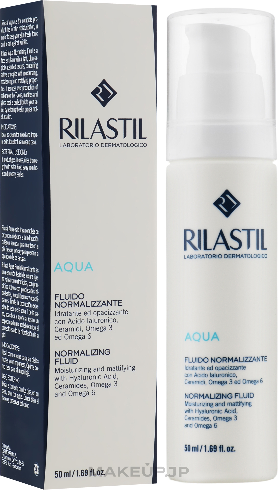 Normalizing Mattifying Face Fluid - Rilastil Aqua Fluido Normalizzante — photo 50 ml