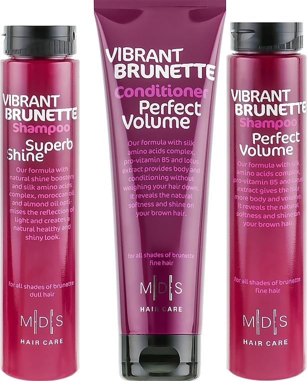 Hot Brunette Set - Mades Cosmetics (shm/2x250 ml + cond/250 ml) — photo N2