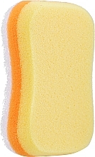 Massage Body Sponge, yellow-orange - Sanel Fit Kosc — photo N1