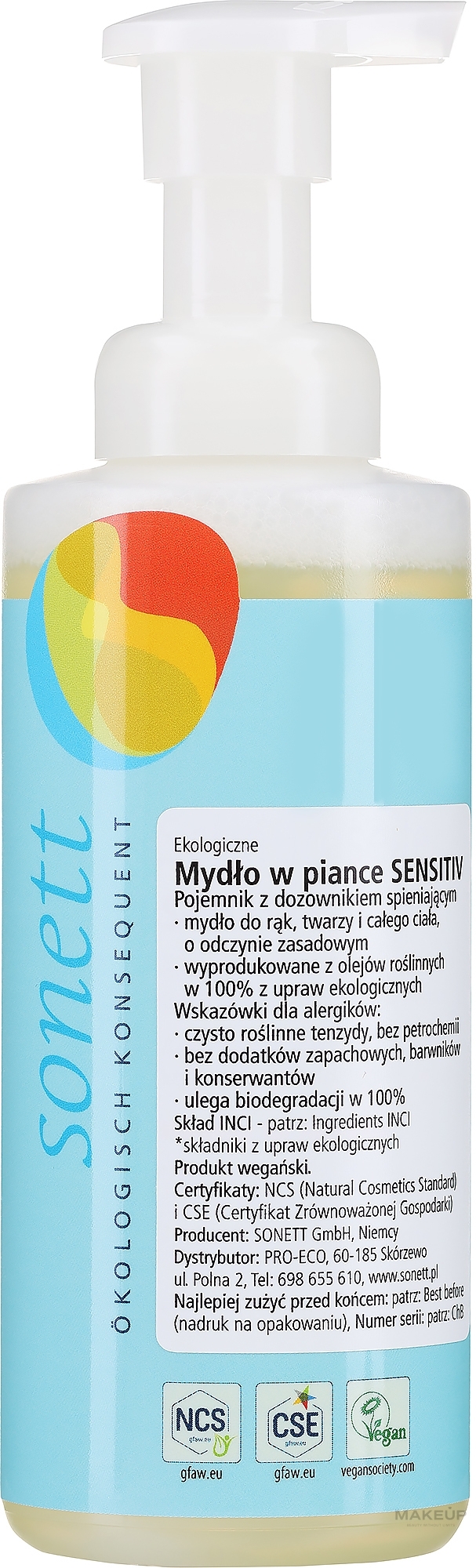 Sonett Foam Soap Sensitive - Foam Soap for Sensitive Skin — photo 200 ml