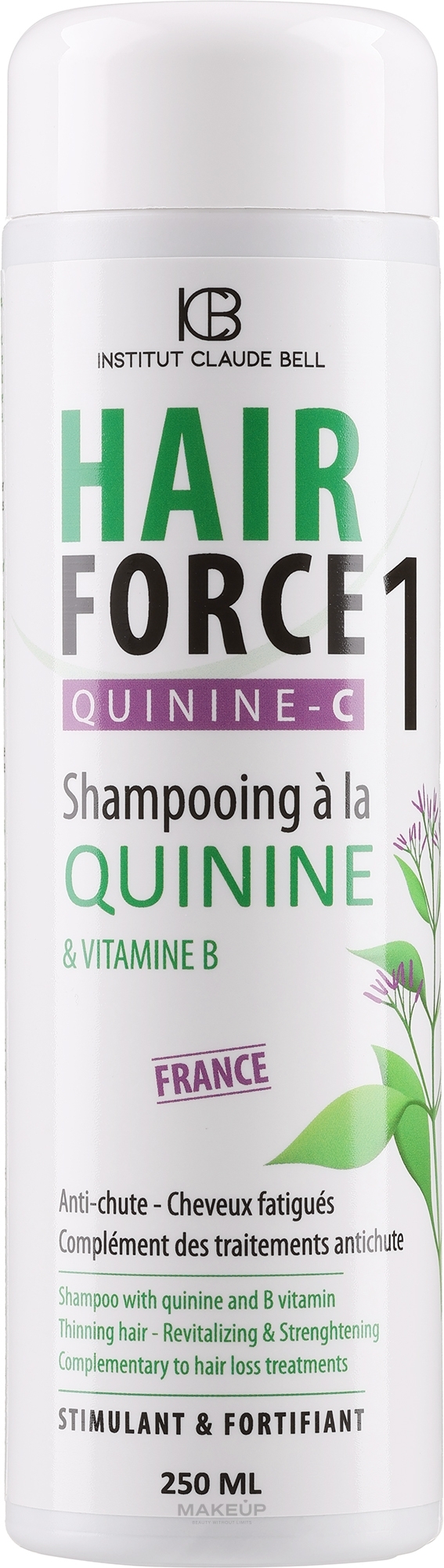 Quinine Anti-Hair Loss Shampoo - Institut Claude Bell Hair Force One Quinine C Shampooing Anti-Chute — photo 250 ml