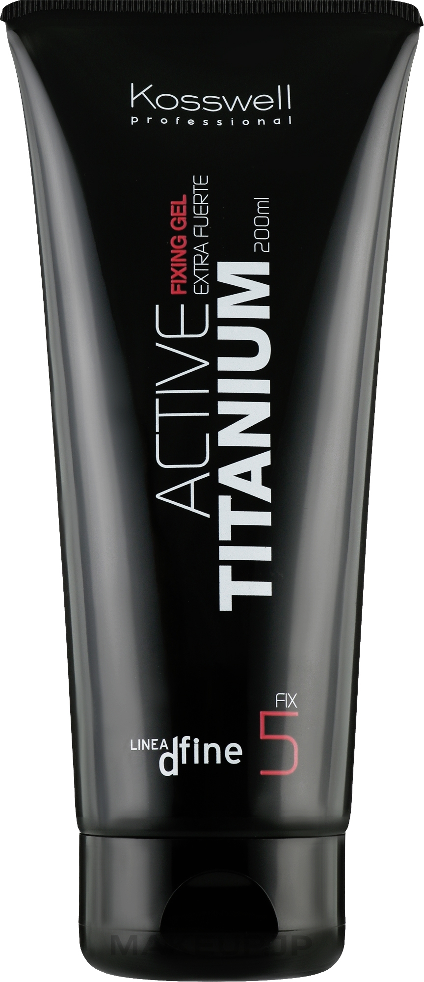 Strong Hold Gel with Wet Hair Effect - Kosswell Professional Dfine Active Titanium 5 — photo 200 ml