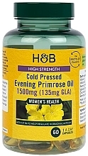 Evening Primula Dietary Supplement, 1500 mg - Holland & Barrett High Strength Cold Pressed Evening Primrose Oil 1500mg — photo N1