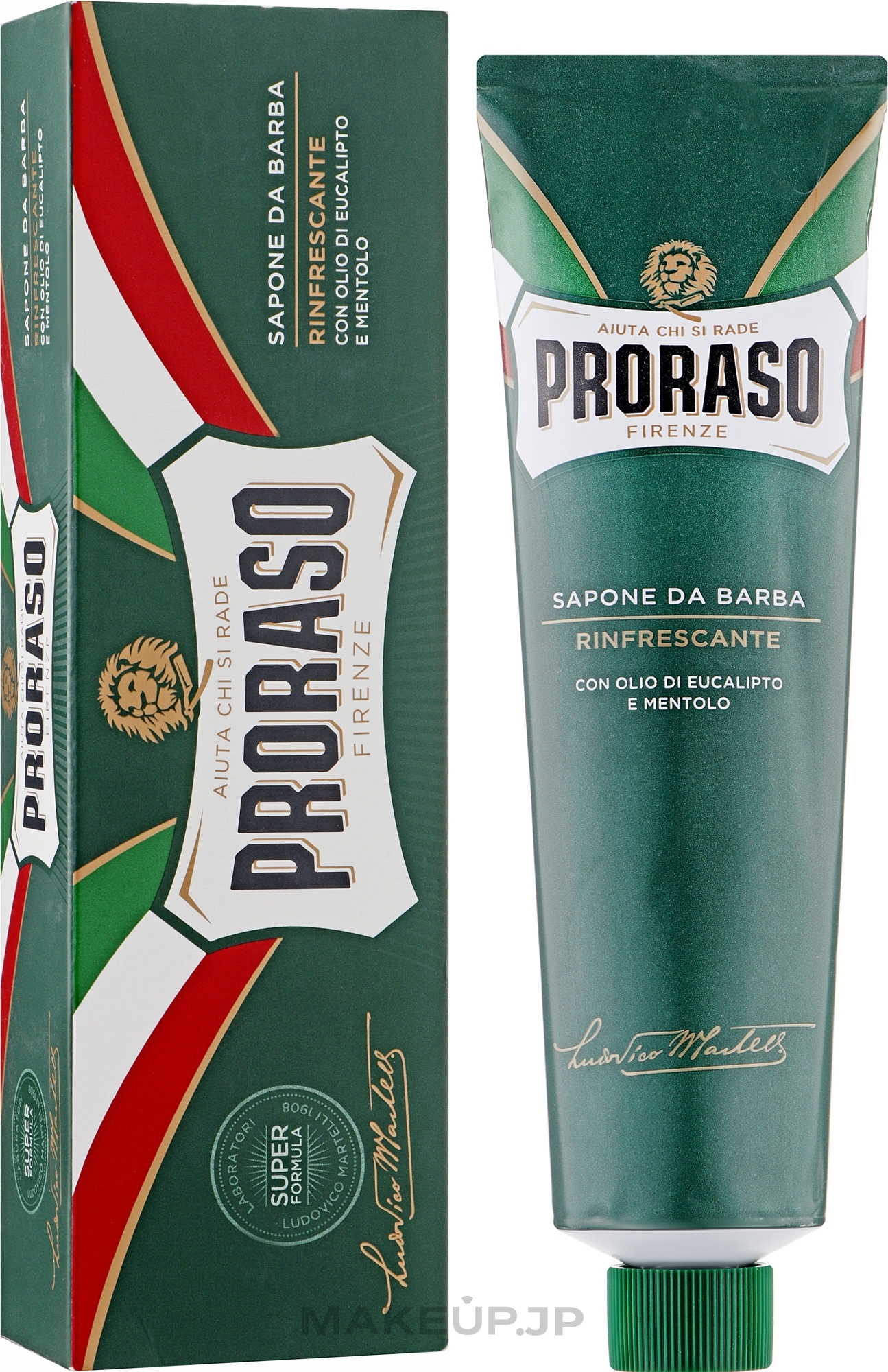 Refreshing Shaving Soap with Eucalyptus & Menthol Extract - Proraso Green Line Refreshing Soap (tube) — photo 150 ml