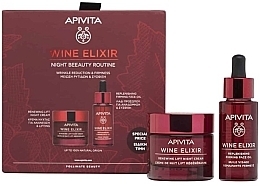 Fragrances, Perfumes, Cosmetics Set - Apivita Wine Elixir Night Beauty Routine Set (cr/50ml + oil/30ml)