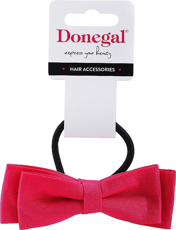 Hair Tie FA-5638, pink bow - Donegal — photo N1