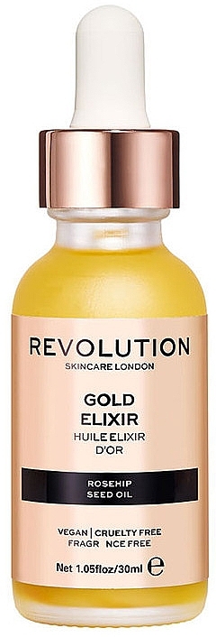 Facial Elixir with Rosehip Oil - Makeup Revolution Rosehip Seed Oil Gold Elixir — photo N2