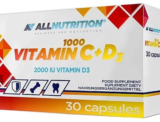 Vitamin C+D3 Dietary Supplement - Allnutrition Vitamin C 1000mg + D3 — photo N1