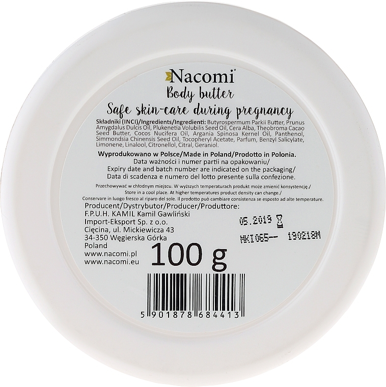 Intensive Nourishing Body Butter - Nacomi Pregnant Care Intensive Body Butter — photo N2
