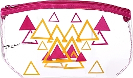 Fragrances, Perfumes, Cosmetics Women's Makeup Bag "Triangles", 93517, pink - Top Choice