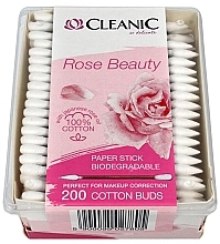 Fragrances, Perfumes, Cosmetics Cotton Buds with Japanese Rose Oil - Cleanic Rose Beauty Cotton Buds