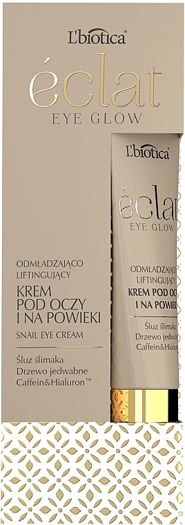 Snail Mucus Lifting Eye Cream - L'biotica Eclat Eye Glow Lifting Eye Cream — photo N1