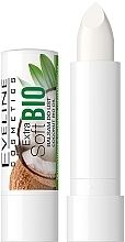 Fragrances, Perfumes, Cosmetics Lip Balm "Coconut" - Eveline Cosmetics Extra Soft Bio Coconut Lip Balm