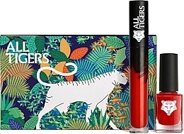 Fragrances, Perfumes, Cosmetics All Tigers Natural & Vegan Lips And Nails Gift Set (lipstick/8ml + nail/polish/11ml) - Set