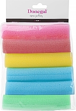 Fragrances, Perfumes, Cosmetics Paper Hair Curlers, wide, 9253 multi-colored, 6 pieces, option 3 - Donegal Sponge Rollers