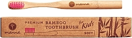 Fragrances, Perfumes, Cosmetics Kids Toothbrush, soft, pink - Manna Bamboo Toothbrush Soft