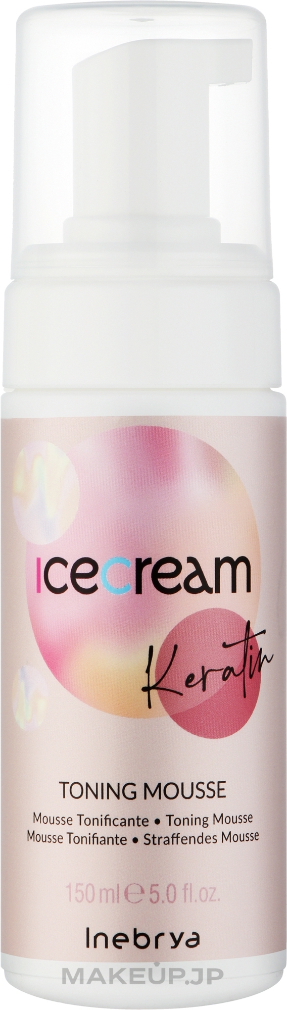Hair cream mousse - Inebrya Ice Cream Keratin Toning Mousse — photo 150 ml