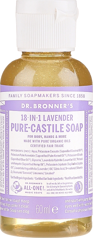 Liquid Soap "Lavender" - Dr. Bronner’s 18-in-1 Pure Castile Soap Lavender — photo N1