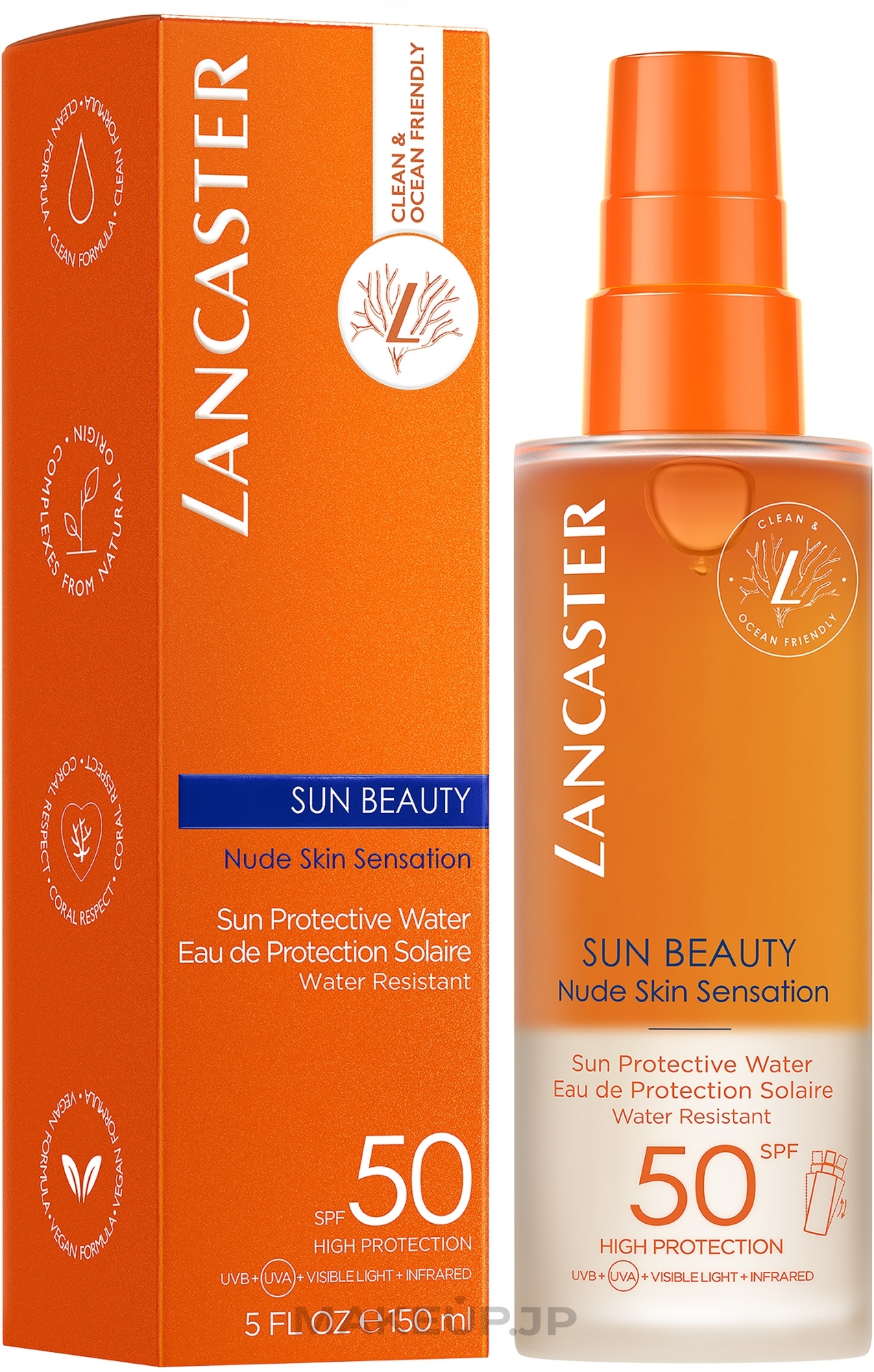 Sunscreen Spray - Lancaster Sun Beauty Sun Protective Water SPF 50 — photo 150 ml