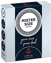 Latex Condoms, 60 size, 3 pcs - Mister Size Extra Fine Condoms — photo N1