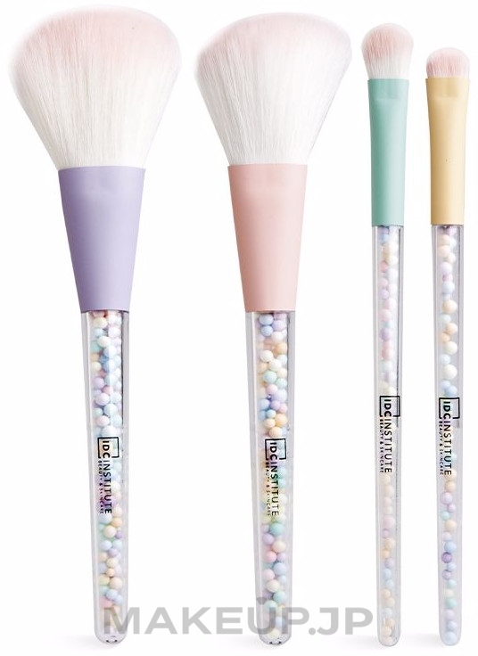 Makeup Brush Set, 4 pcs - IDC Institute Candy Makeup Brush Set — photo 4 szt.