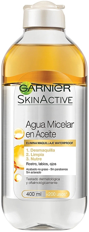 Oil Infused Micellar Water - Garnier Skin Active Micellar Oil-Infused Cleansing Water — photo N2