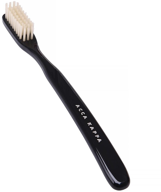 Toothbrush - Acca Kappa Vintage Collection Medium Pure Bristle Toothbrush Black — photo N1