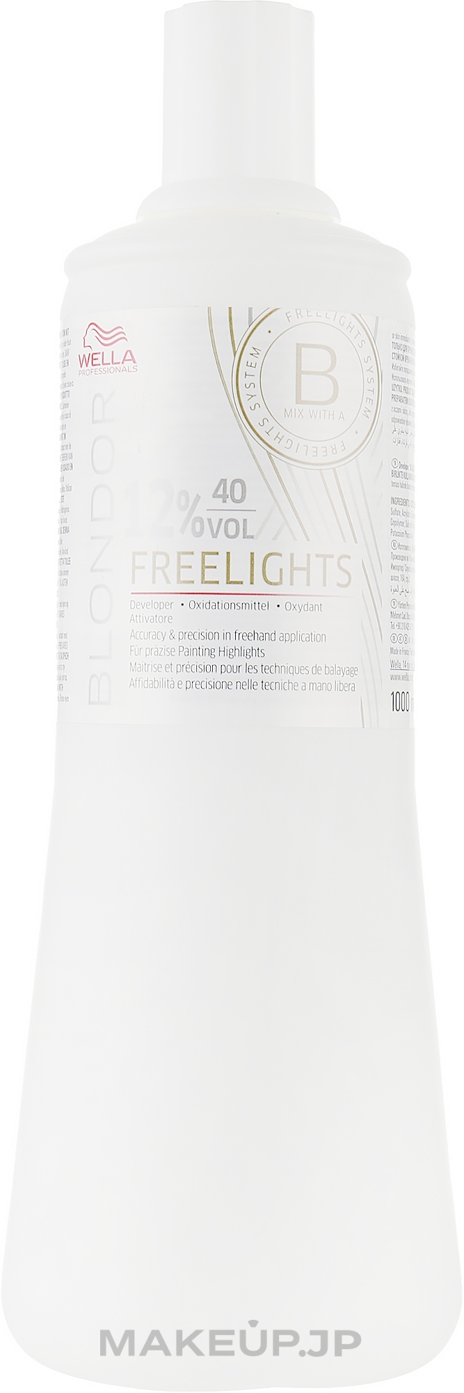 Developer 12% - Wella Professionals Blondor Freelights Oxydant 12% 40 vol  — photo 1000 ml