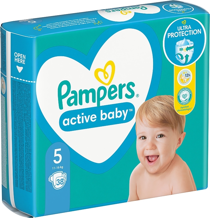 Diapers Active Baby 5 (11-16 kg), 38 pcs. - Pampers — photo N9