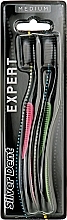 Fragrances, Perfumes, Cosmetics Toothbrush Set, medium, pink + green - Modum Silver Dent Expert Duo