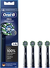 Replacement Head for Electric Toothbrush, 4 pcs - Oral-B Pro Cross Action Black — photo N1