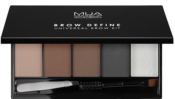 Eyebrow Correction Set, black case - MUA Brow Define Universal Brow Kit — photo N1