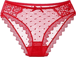 Lace Bikini Panties, red - Moraj — photo N1