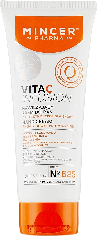 Hand Cream - Mincer Pharma Vita C Infusion №625 — photo N1