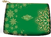 Velour Cosmetic Bag, green - Institut Karite Trousse Velour Noel Verte Green Velvet Christmas Pouch — photo N1