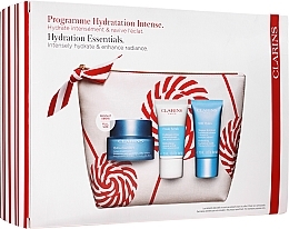 Fragrances, Perfumes, Cosmetics Set - Clarins Hydra-Essentiel Christmas Set (f/cr/50ml + f/scrub/15ml + f/mask/15ml + bag)