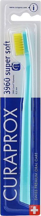 Super Soft Toothbrush, turquoise-yellow - Curaprox — photo N1