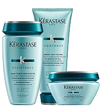 Fragrances, Perfumes, Cosmetics Hair Kit - Kerastase Resistance (shm/250ml + mask/200ml + nectar/150ml)