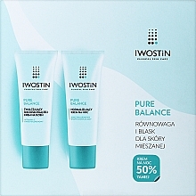 Fragrances, Perfumes, Cosmetics Face Care Set - Iwostin Pure Balance (d/cr/50ml + n/cr/50ml)