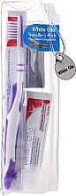 Fragrances, Perfumes, Cosmetics Oral Hygiene Travel Set, purple - White Glo Travel Pack (t/paste/24g + t/brush/1 + t/pick/8)