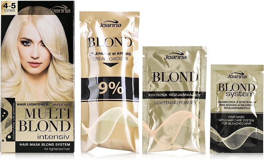 Hair Lightener up to 5 Tones - Joanna Multi Blond Intensiv — photo N4