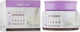 Brightening Face Cream with Milk Extract - FarmStay Visible Difference Milk White Cream — photo N1