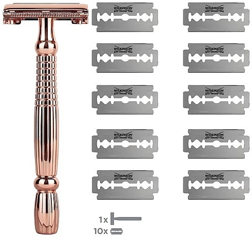 Razor with 10 Blades - Wilkinson Sword Intuition Rose Gold — photo N1