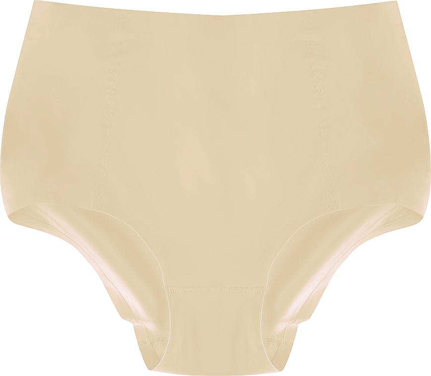 Plus Size High-Waisted Panties, beige - Moraj — photo N1